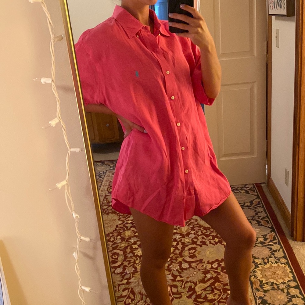 Ralph Lauren Pink Button-Up Women's Shirt